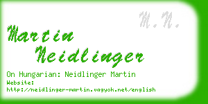 martin neidlinger business card